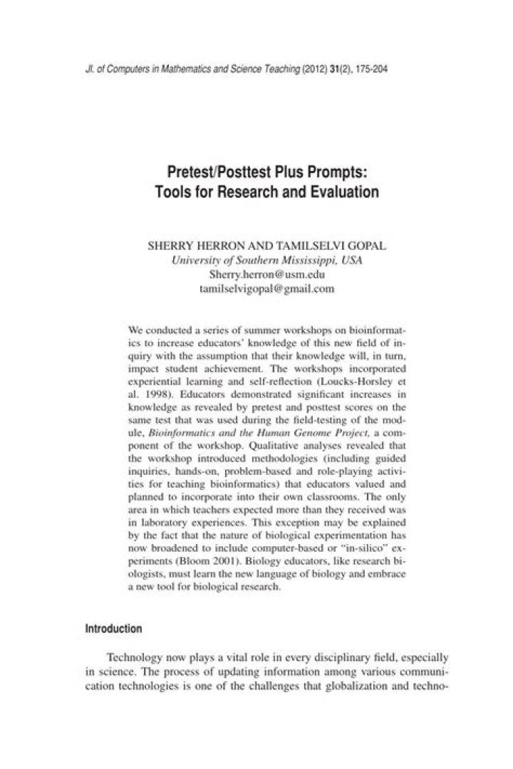 Pre-Test and Post-Test Analysis in Research: PDF Guide