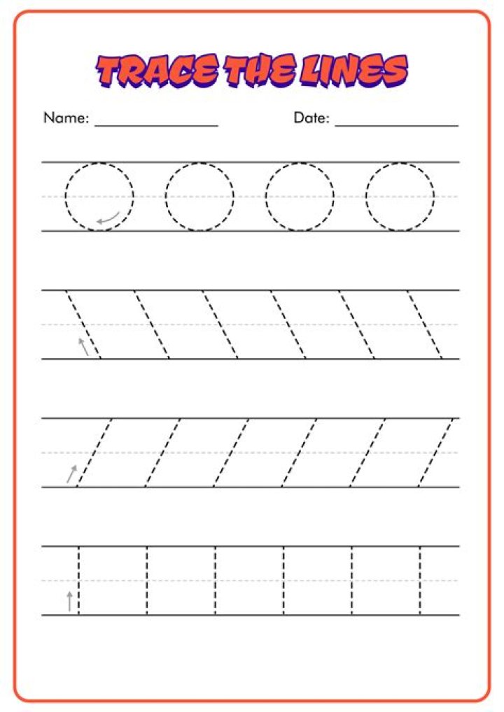Free Pre-Writing Lines Worksheets PDF for Early Learners