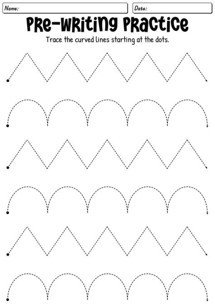 Pre-Writing Patterns Worksheets PDF – Perfect for Early Writers