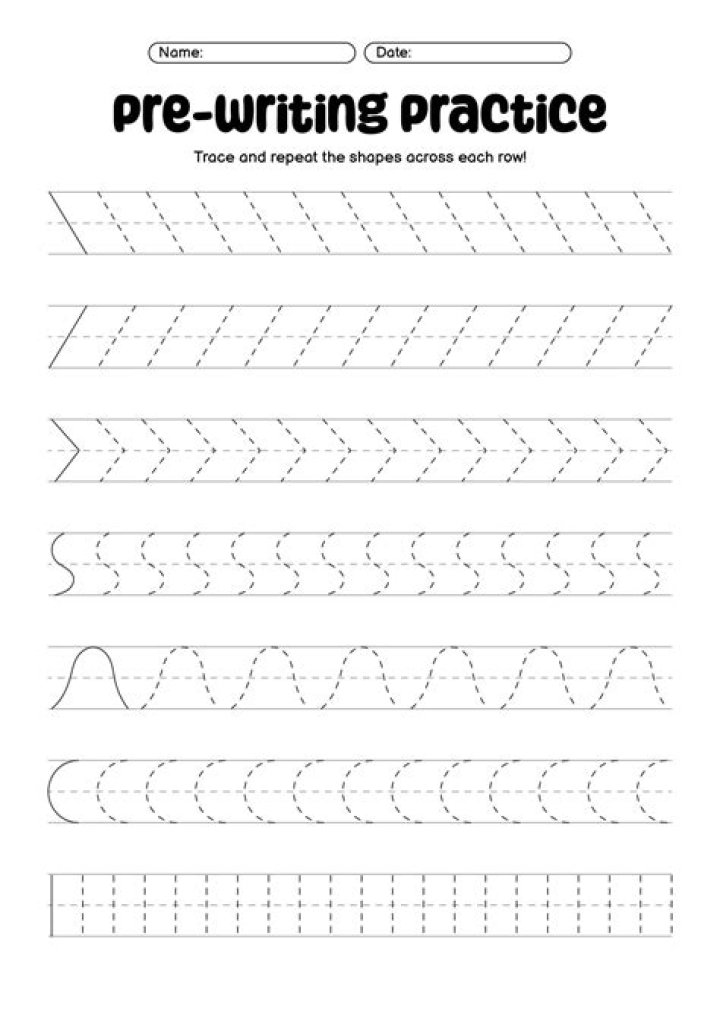 Pre-Writing Strokes Worksheets PDF – Perfect for Early Learners
