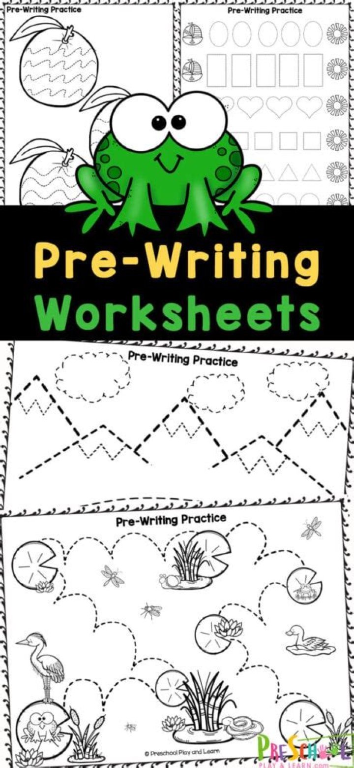 Free Pre-Writing Worksheets for 3-Year-Olds PDF – Instant Download