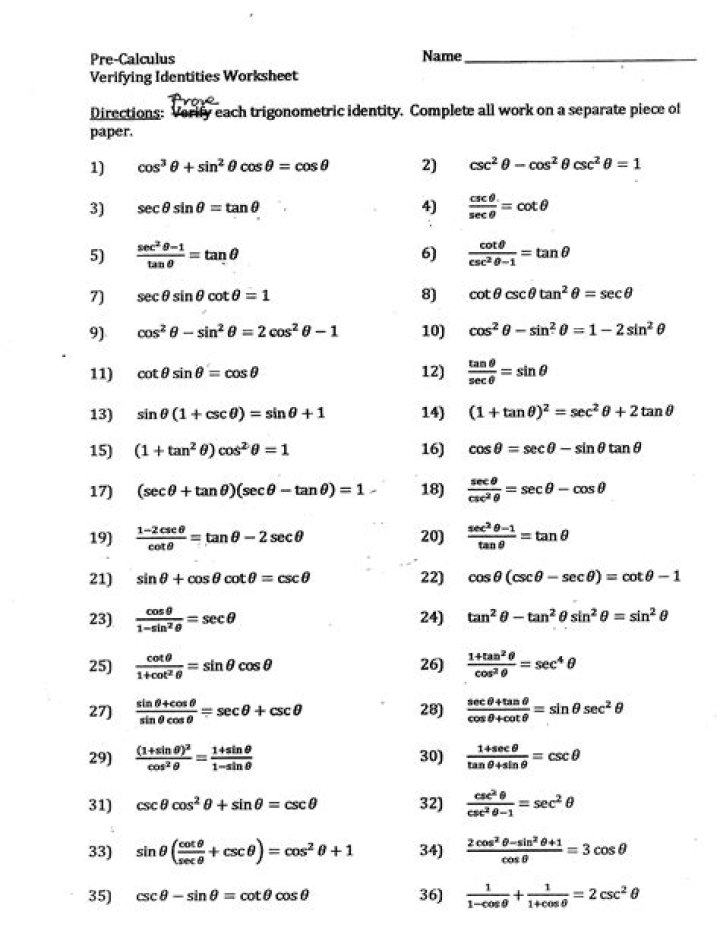 Precalculus Worksheets with Answers PDF – Instant Download for Practice