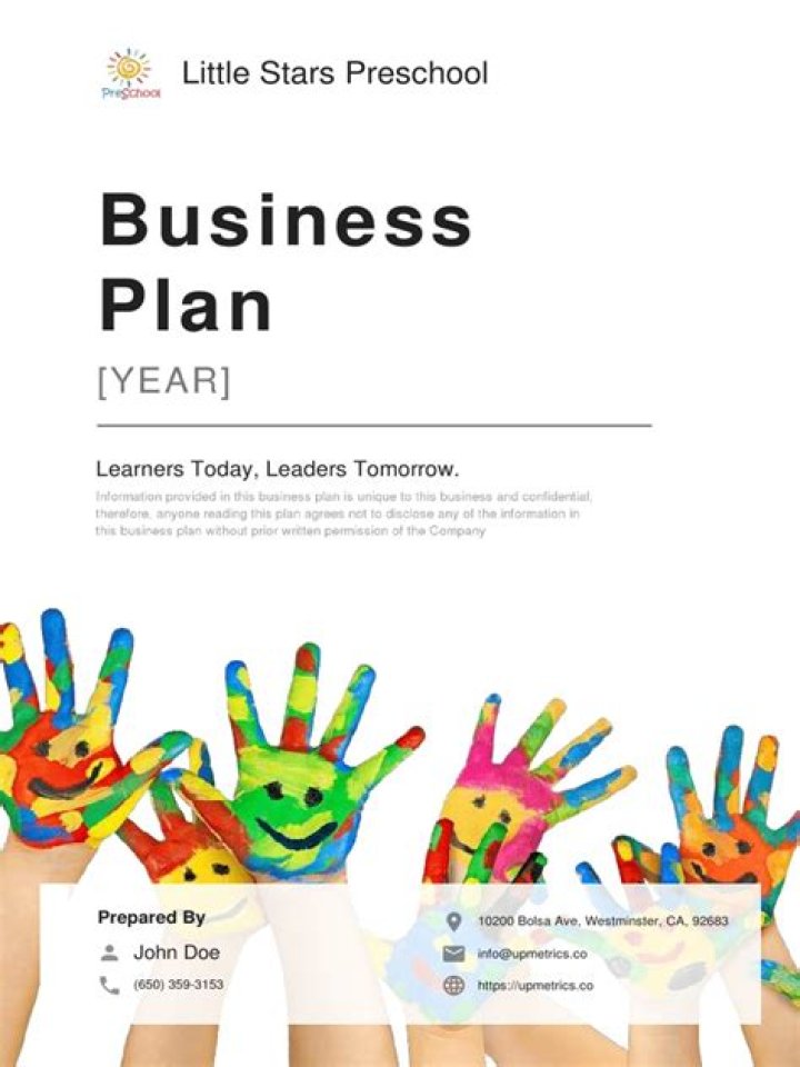 Free Preschool Business Plan Template PDF – Ready-to-Use Startup Guide
