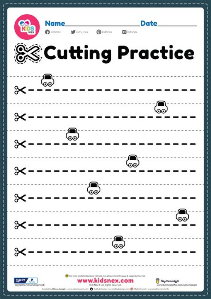 Free Preschool Cutting Worksheets PDF for Hands-On Learning