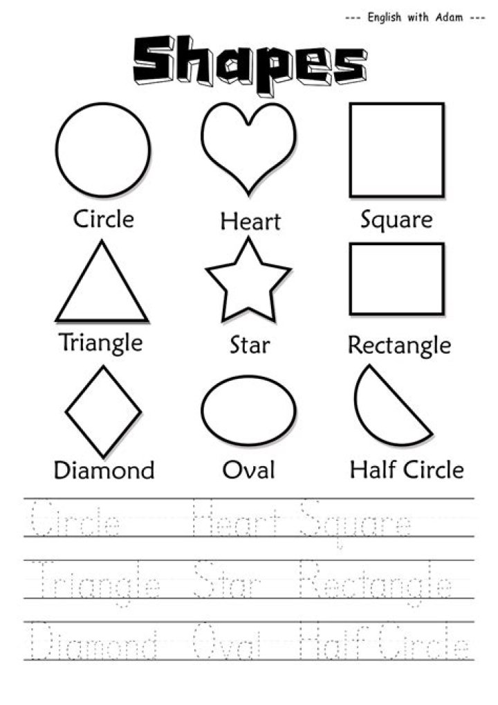 Printable Preschool English Worksheets PDF – Free Download