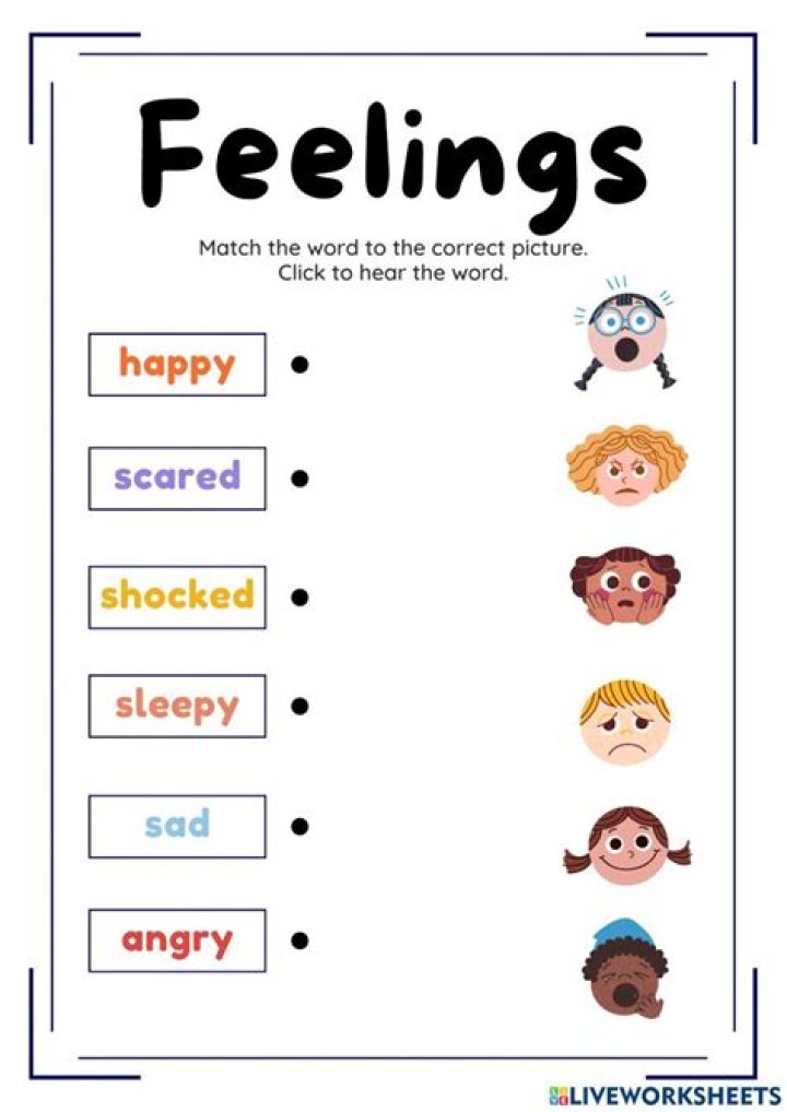Free Preschool Feelings Worksheets PDF – Emotion Recognition Activities