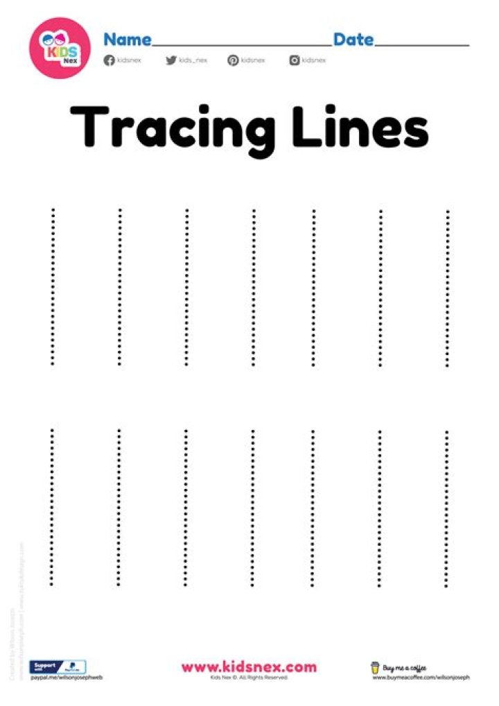Printable Preschool Line Tracing Worksheets PDF for Fun Early Learning
