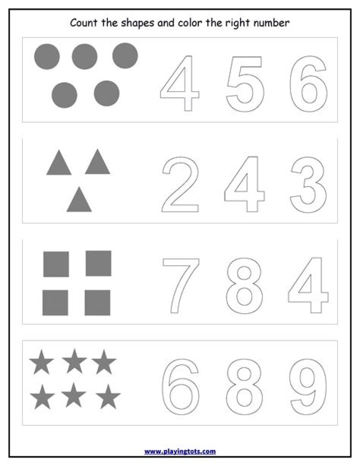 Free Preschool Math Worksheets PDF for Instant Download