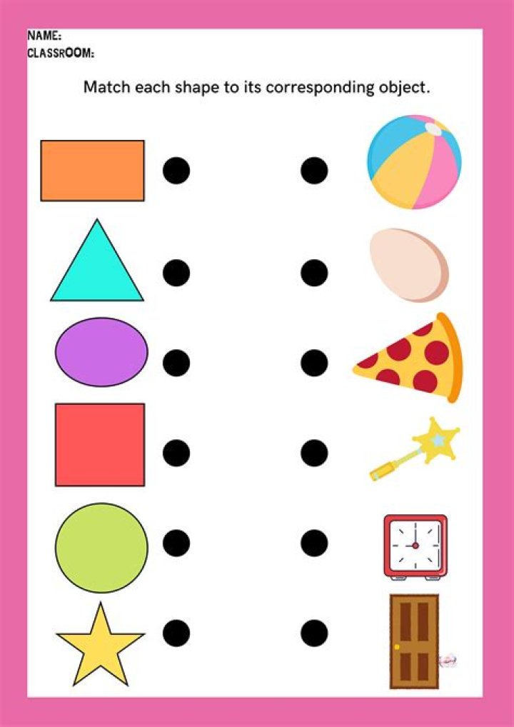 Free Preschool Shapes Worksheets for Kindergarten PDF