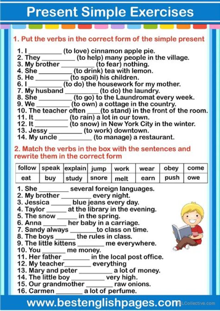 Present Simple Exercises with Answers PDF – Practice & Learn Today