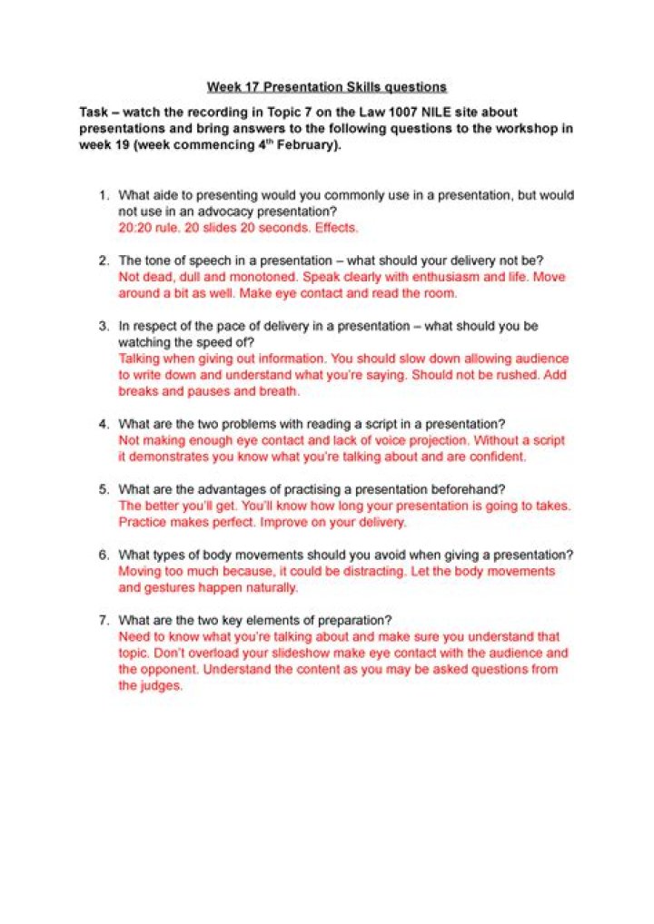 Top 50 Presentation Skills Questions & Answers PDF for Professional Success