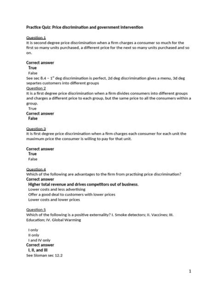 Price Discrimination Questions and Answers PDF: Expert Guide