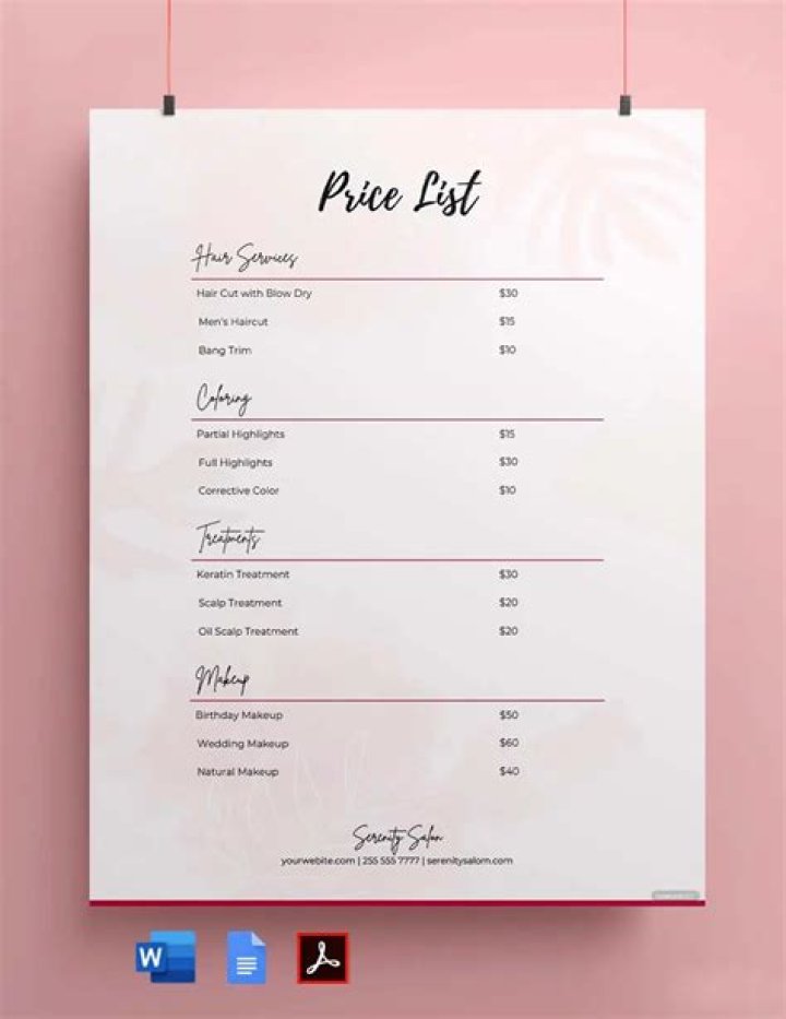 Free Price List Format PDF – Download Instant Cost Breakdowns