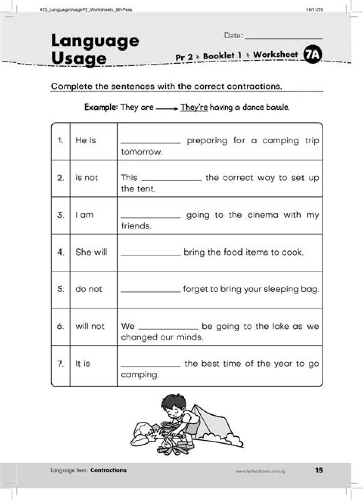 Primary 2 English Worksheets PDF – Printable & Free Download