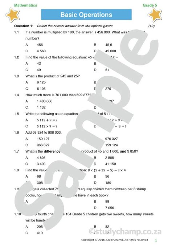 Primary 4 Maths Questions PDF Free Download – Instant Access