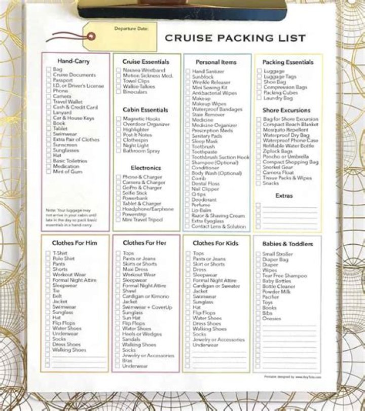 Princess Cruise Packing List PDF – Essential Items & Checklist