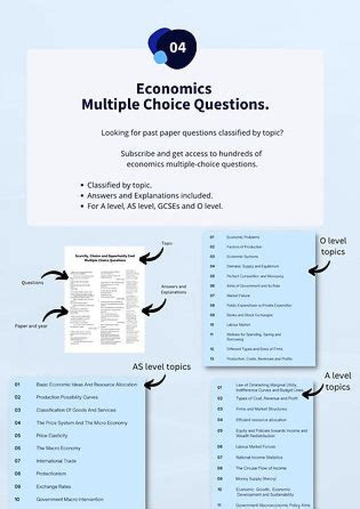 Principles of Economics: Multiple Choice Questions & Answers PDF