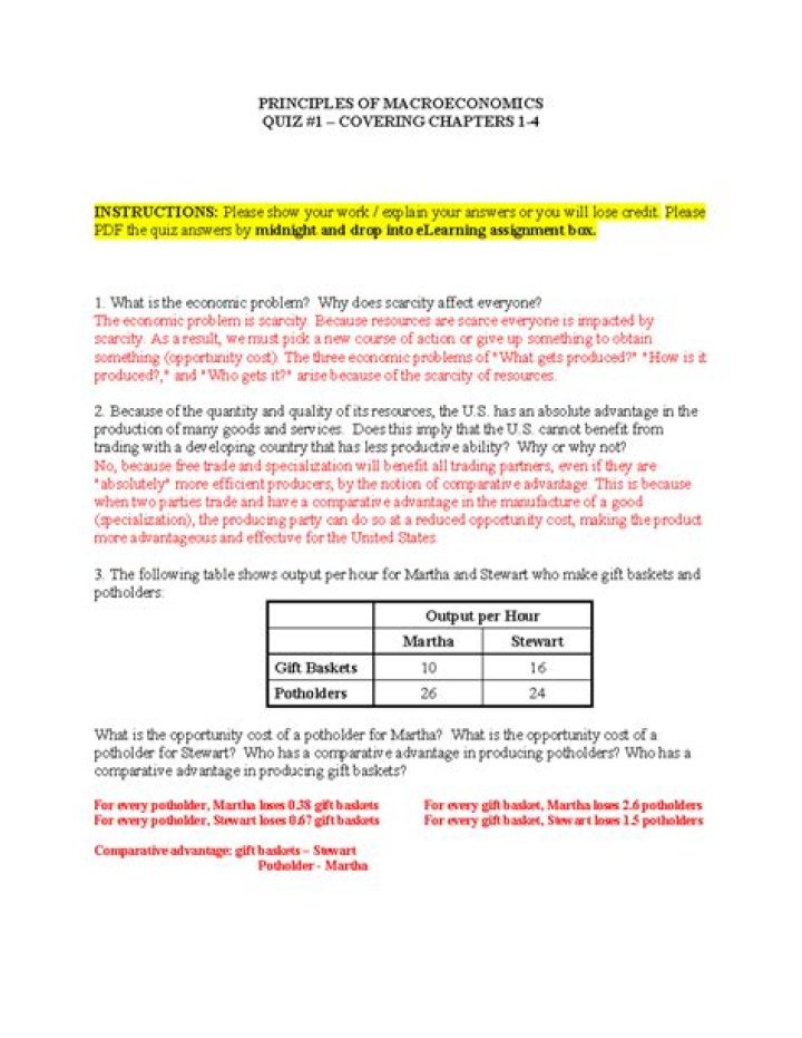 Principles of Macroeconomics: Essential Q&A PDF for Students