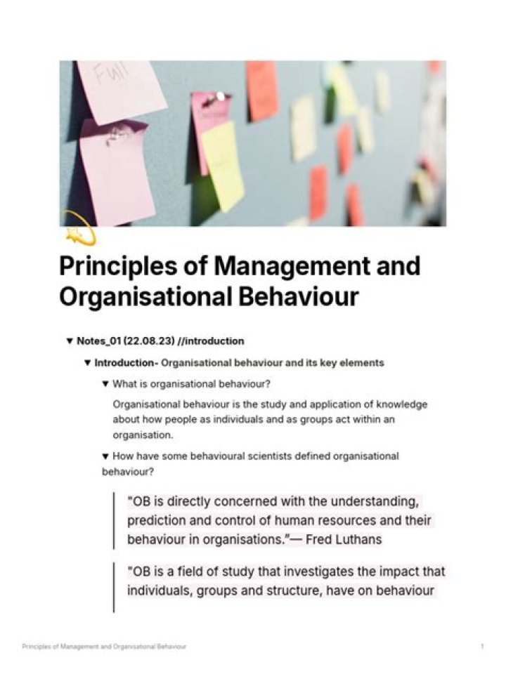 Principles of Management and Organisational Behaviour: A Comprehensive PDF Guide