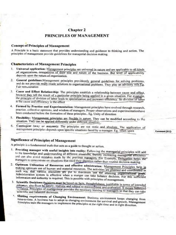 Key Principles of Management PDF for MBA Students