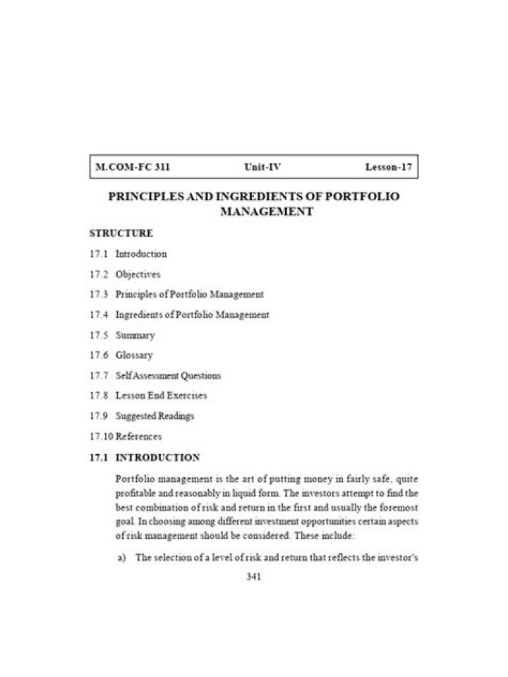 Mastering Principles of Portfolio Management: A Free PDF Guide