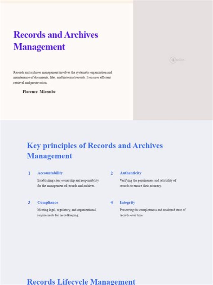 Mastering Records and Archives Management: Essential Principles in PDF Format