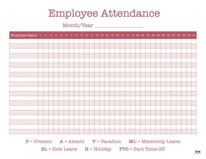 Download Free Printable Attendance Sheet PDF Easily