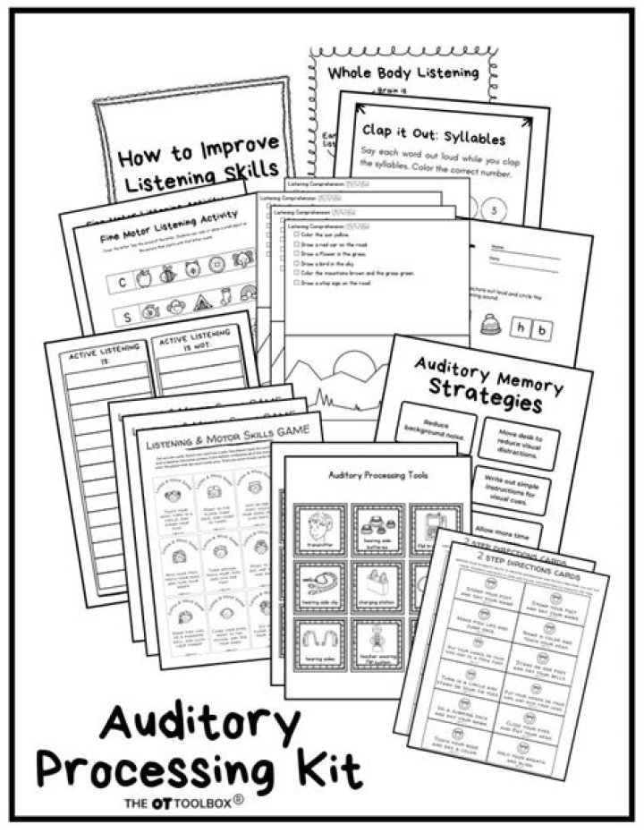 Printable Auditory Processing Worksheets PDF for Easy Learning