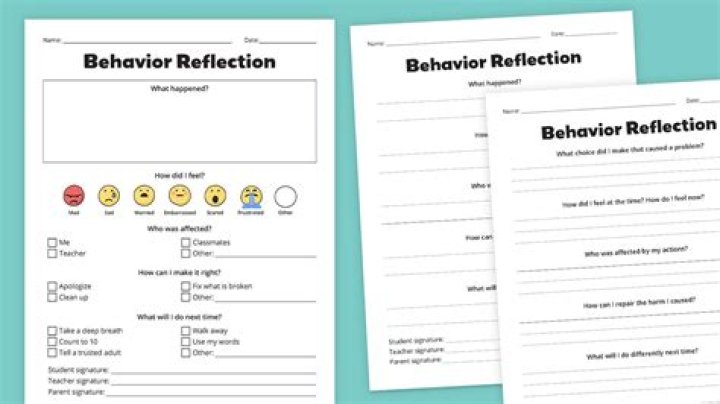 Printable Behavior Reflection Sheet PDF – Free Download