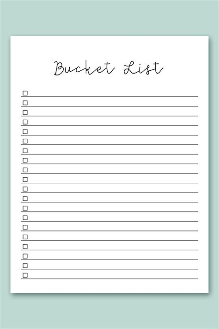 Download Your Free Printable Bucket List PDF