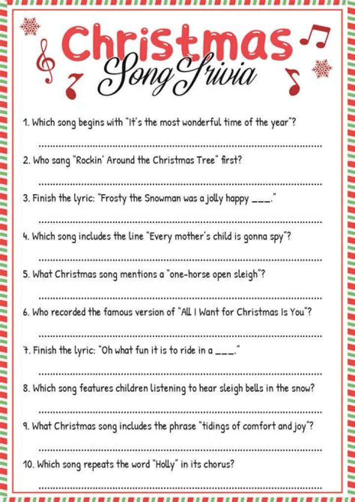 Printable Christmas Quiz with Answers PDF – Fun Holiday Activity for Kids & Adults