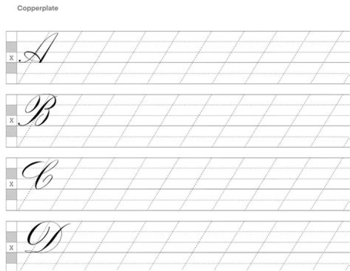 Printable Copperplate Copperplate Practice Sheets PDF for Calligraphy Enthusiasts