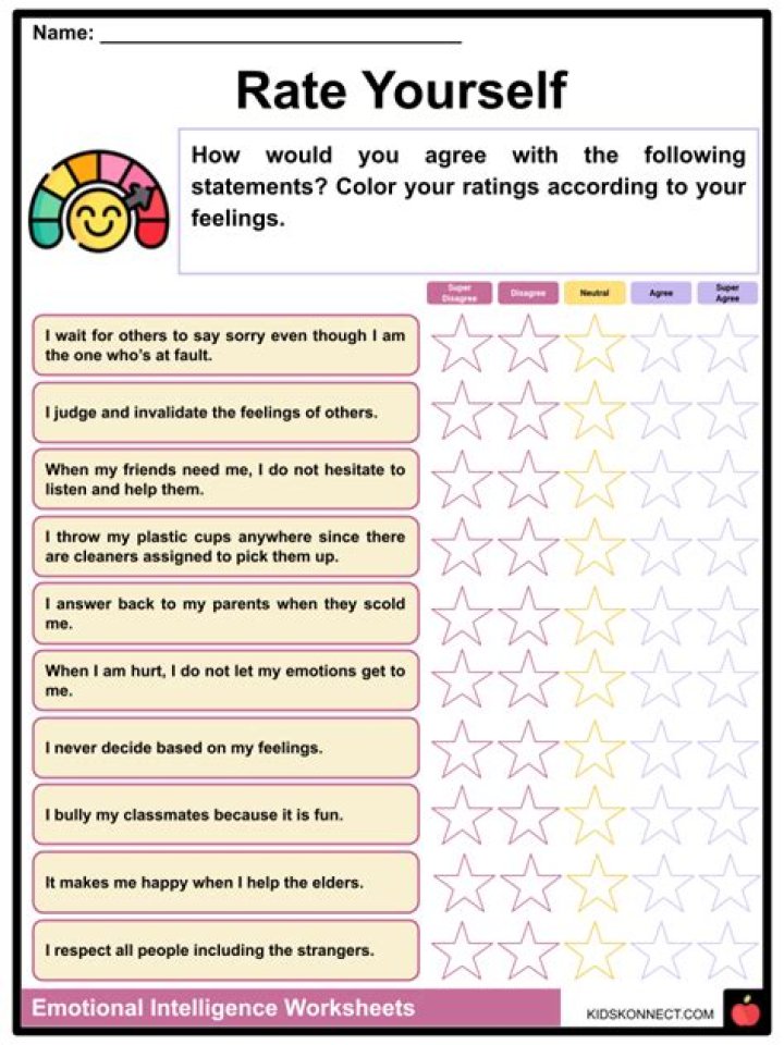 Printable Emotional Intelligence Worksheets PDF for Self-Reflection & Growth