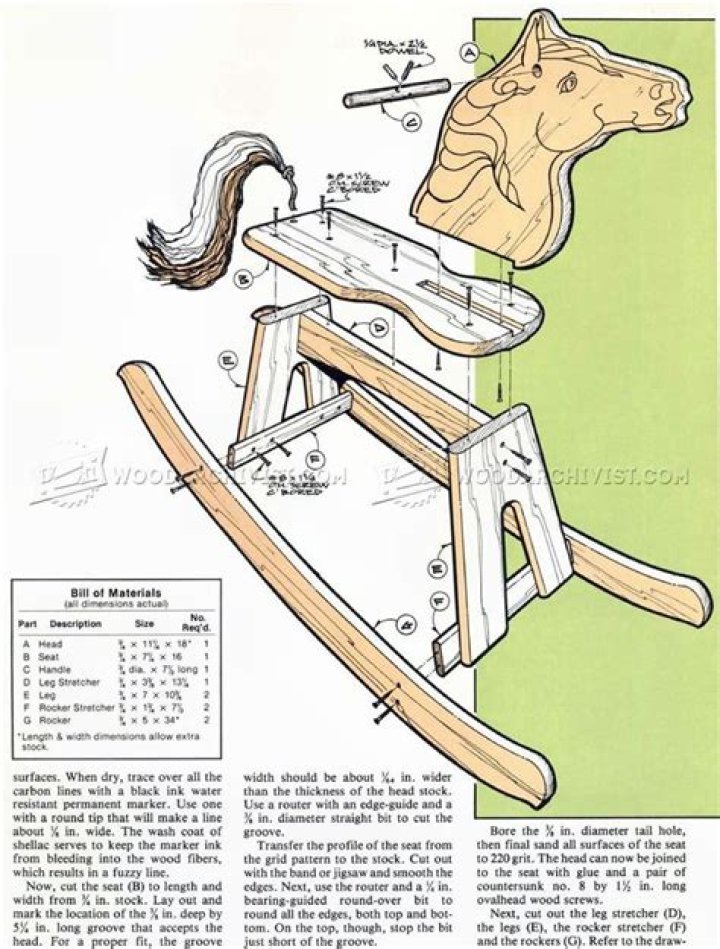 Printable Free Rocking Horse Plans PDF – Easy DIY Craft