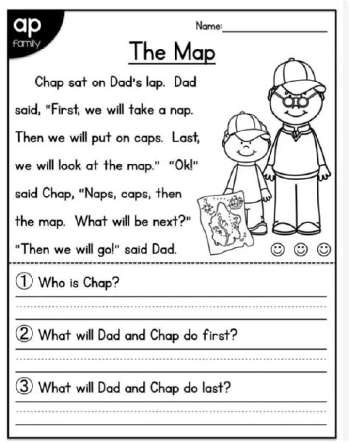 Free Printable Kindergarten Reading Comprehension Worksheets PDF