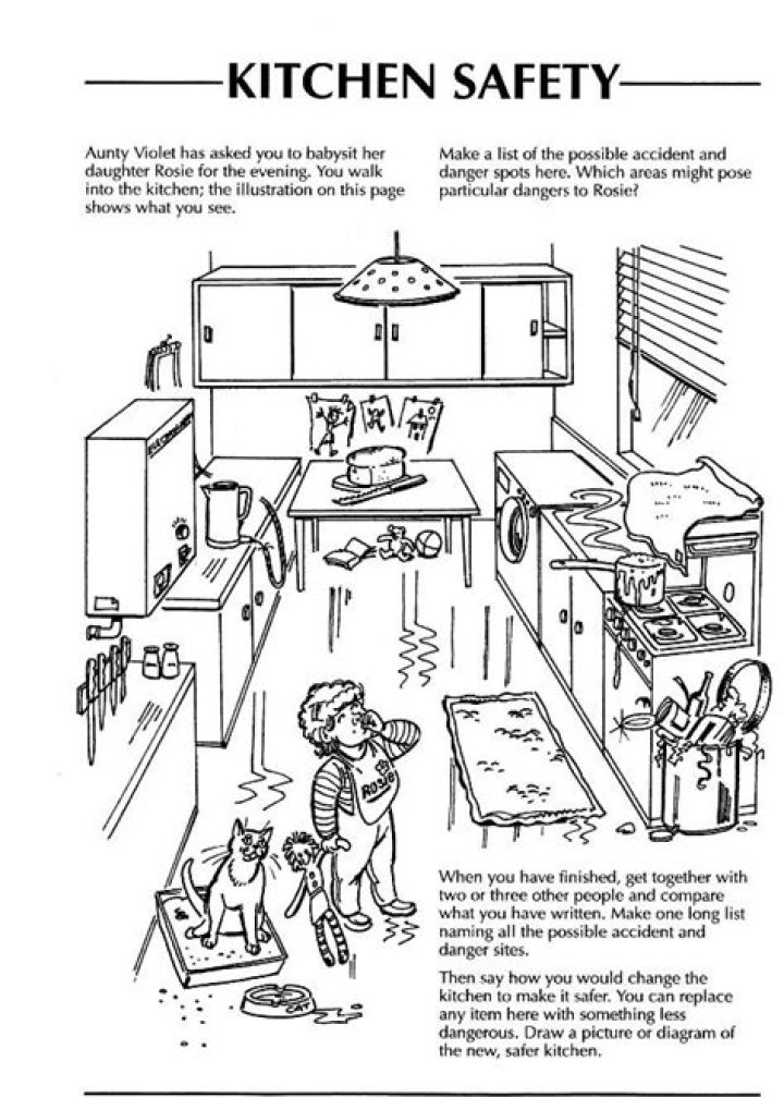 Printable Kitchen Safety Worksheets PDF for Safe Cooking at Home