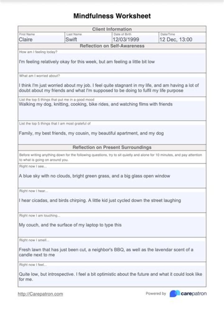 Printable Mindfulness Worksheets PDF – Free Download for Stress Relief