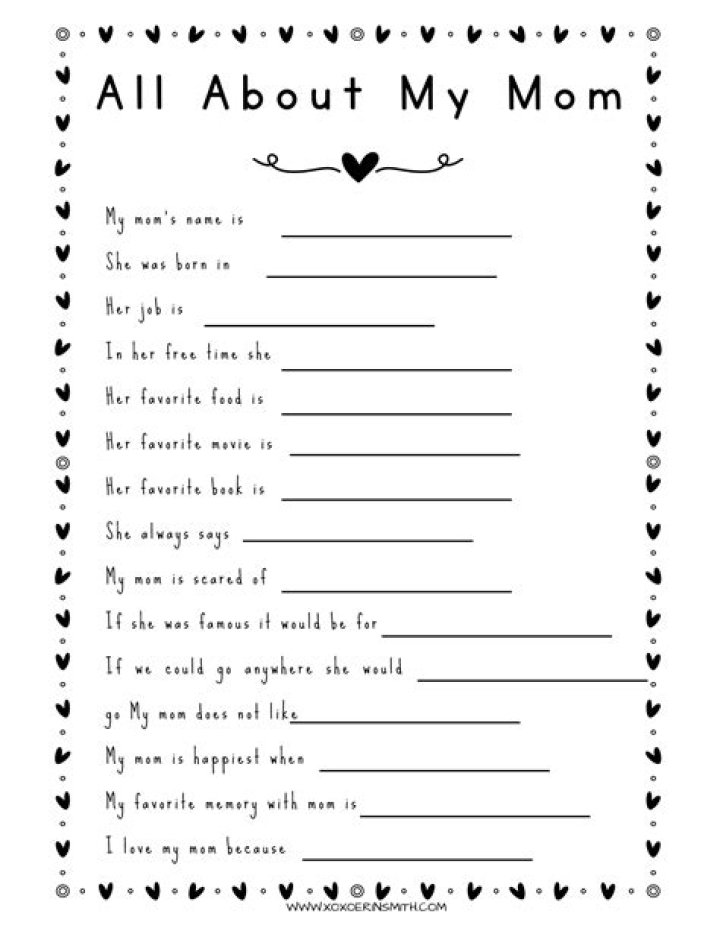 Printable Mother's Day Worksheets PDF – Free Download for Creative Family Fun