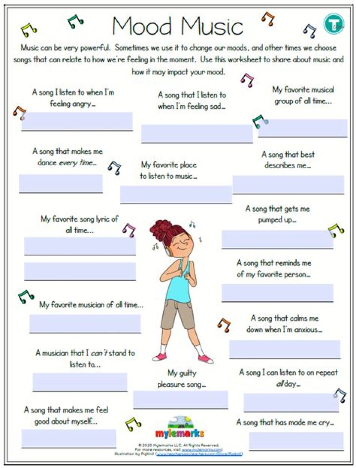Printable Music Therapy Worksheets PDF – Free Download
