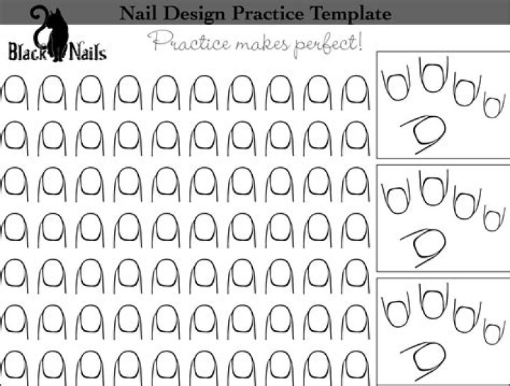 Download Free Printable Nail Art Practice Sheet PDF for Perfect Nails