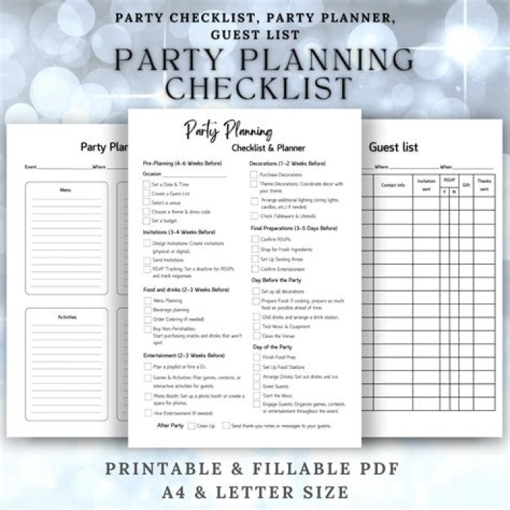 Printable Party Planning Checklist PDF – Perfect for Stress-Free Events