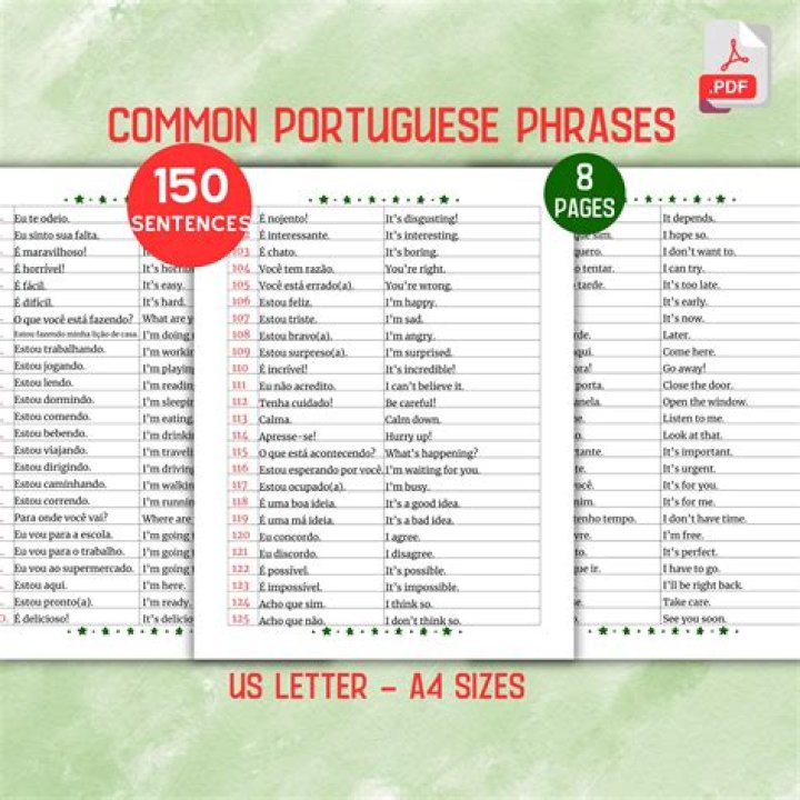 Printable Portuguese Worksheets for Beginners PDF | Easy Learning
