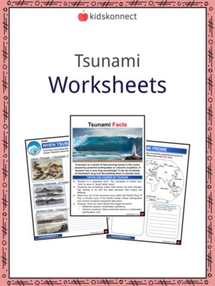 Printable Tsunami Worksheet PDF for Emergency Prep