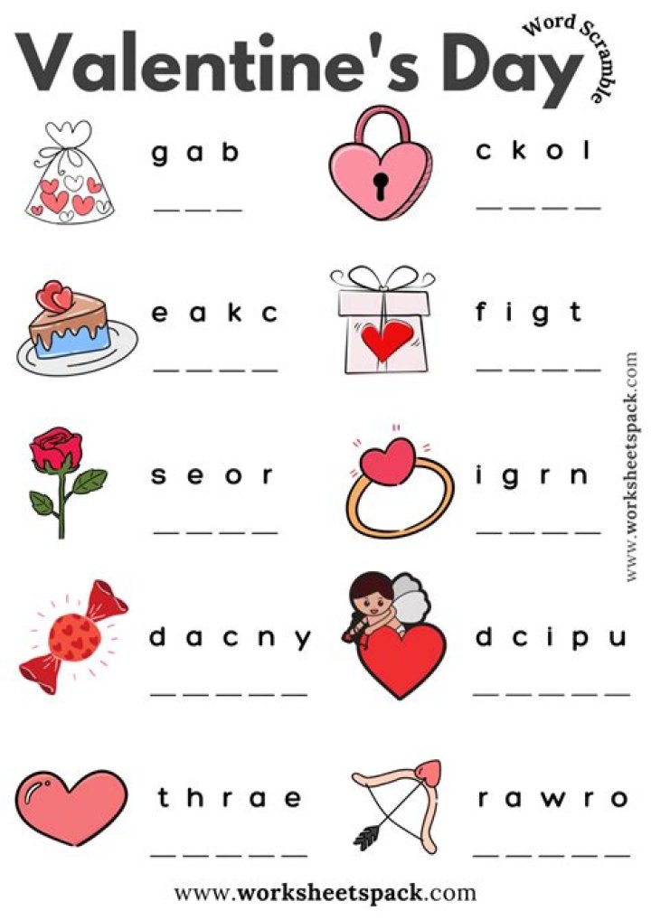 Printable Valentine's Day Worksheets PDF – Fun & Free Printables