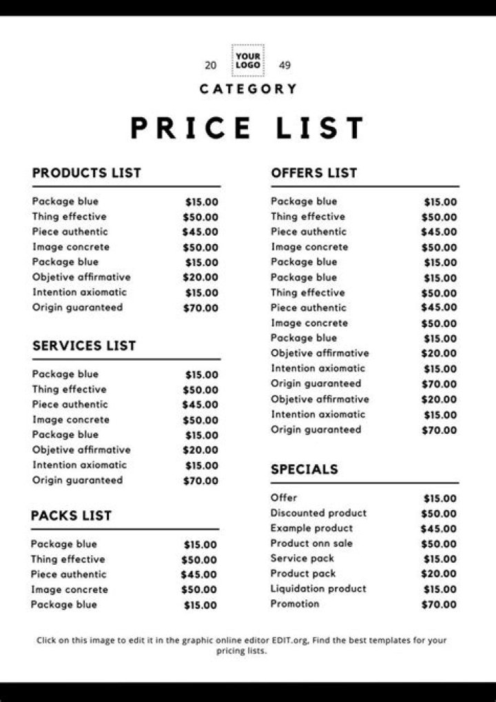 Printing Price List PDF – Affordable Pricing for All Printing Needs