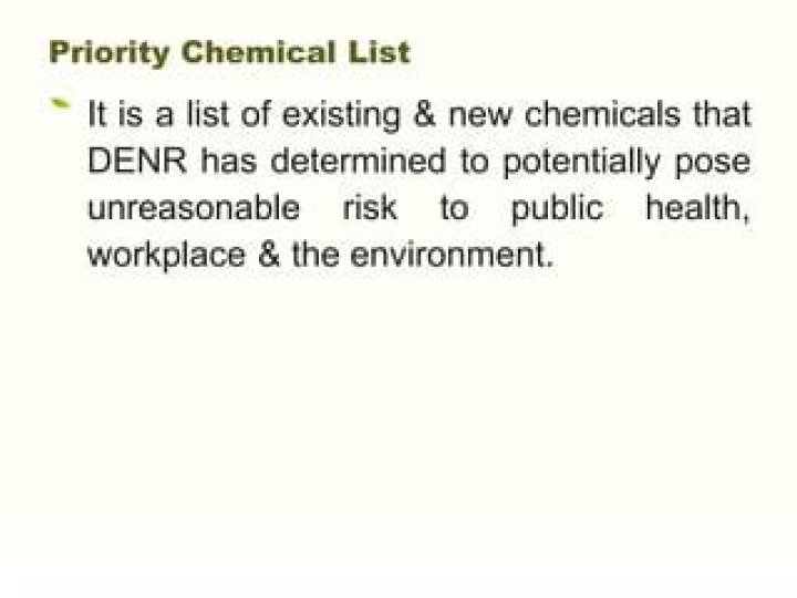 Priority Chemical List PDF: Essential Safety & Compliance Info