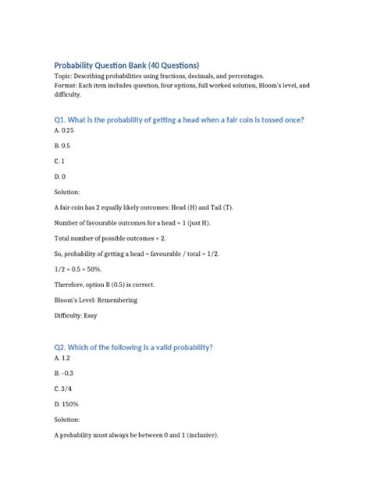 Probability Questions with Solutions PDF: Step-by-Step Guide