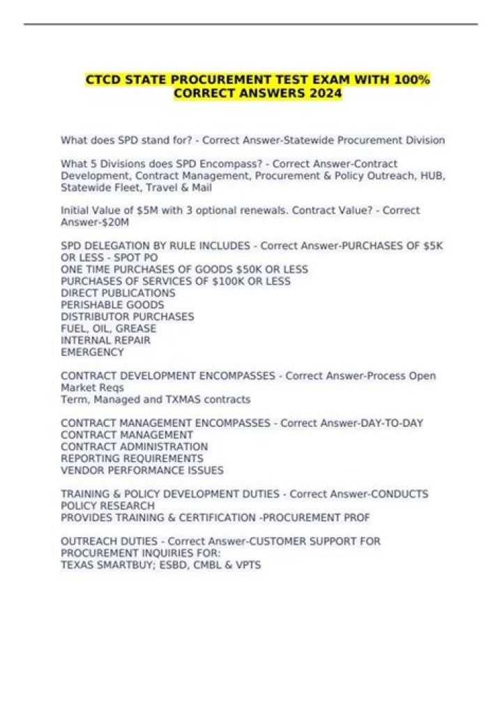 Procurement Test Questions and Answers PDF: Master Procurement Skills