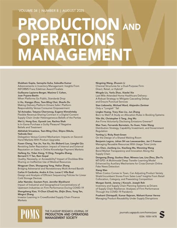Production and Operations Management: Manufacturing & Services PDF Guide