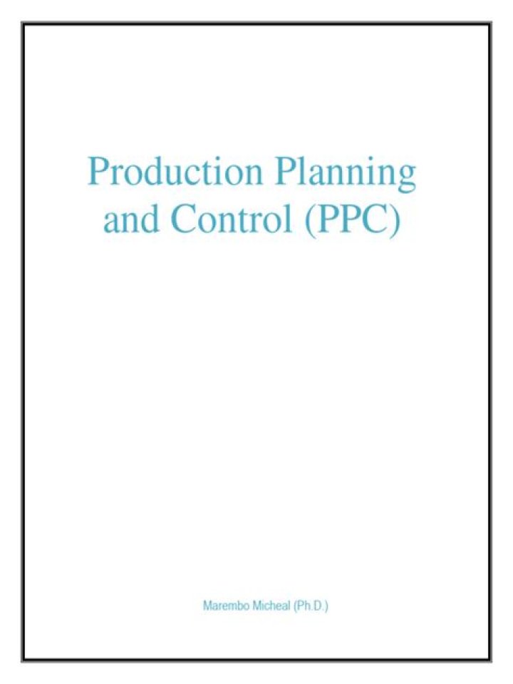 Production Planning and Control Book PDF: Essential Guide for Manufacturing Efficiency